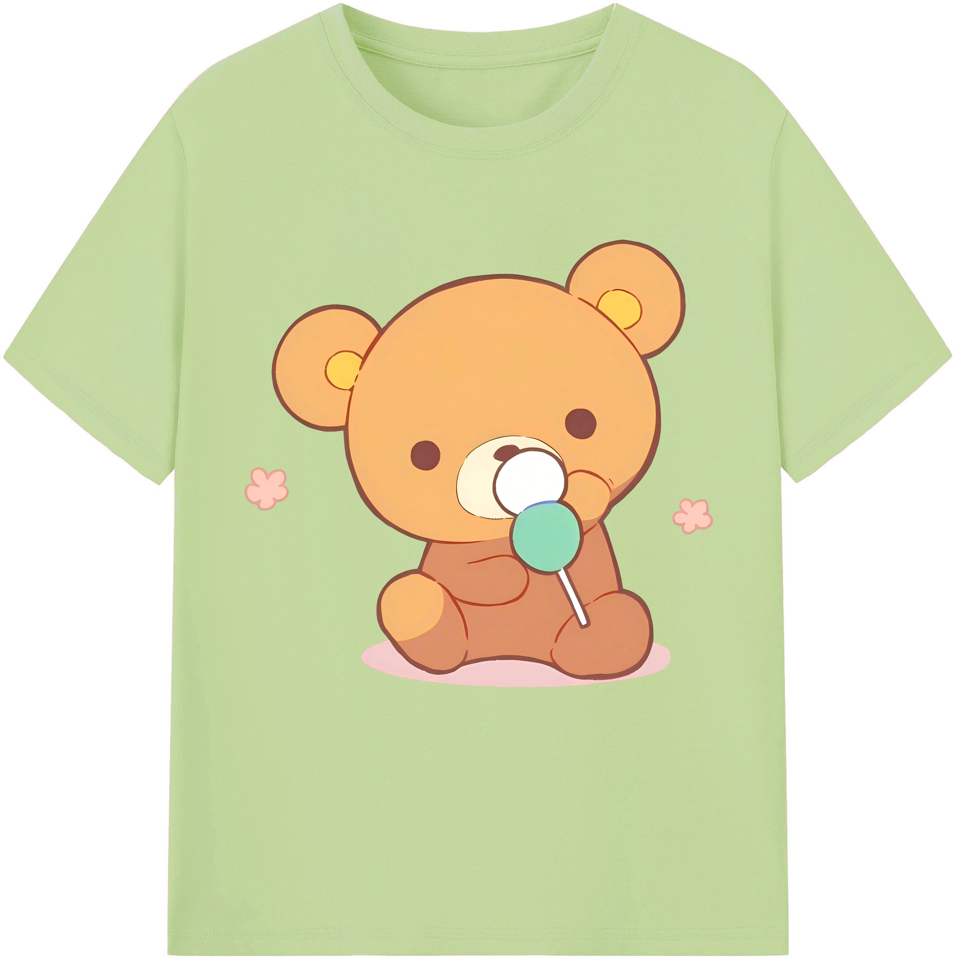 （画像用） リラックマ リラックマ キイロイトリ Rilakkuma Korilakkuma Kiiroitori 綿100％半袖Tシャツ（フロントプリント）